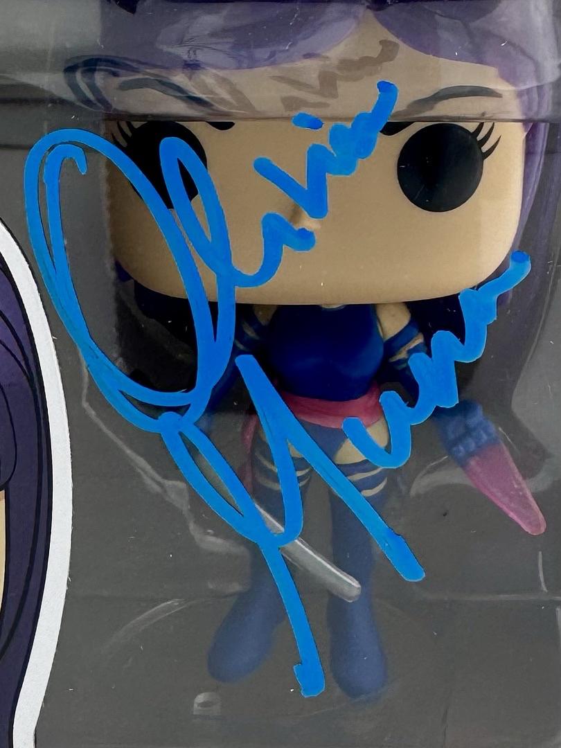 Olivia Munn Signed Funko Pop #180 Psylocke X-Men - Beckett COA