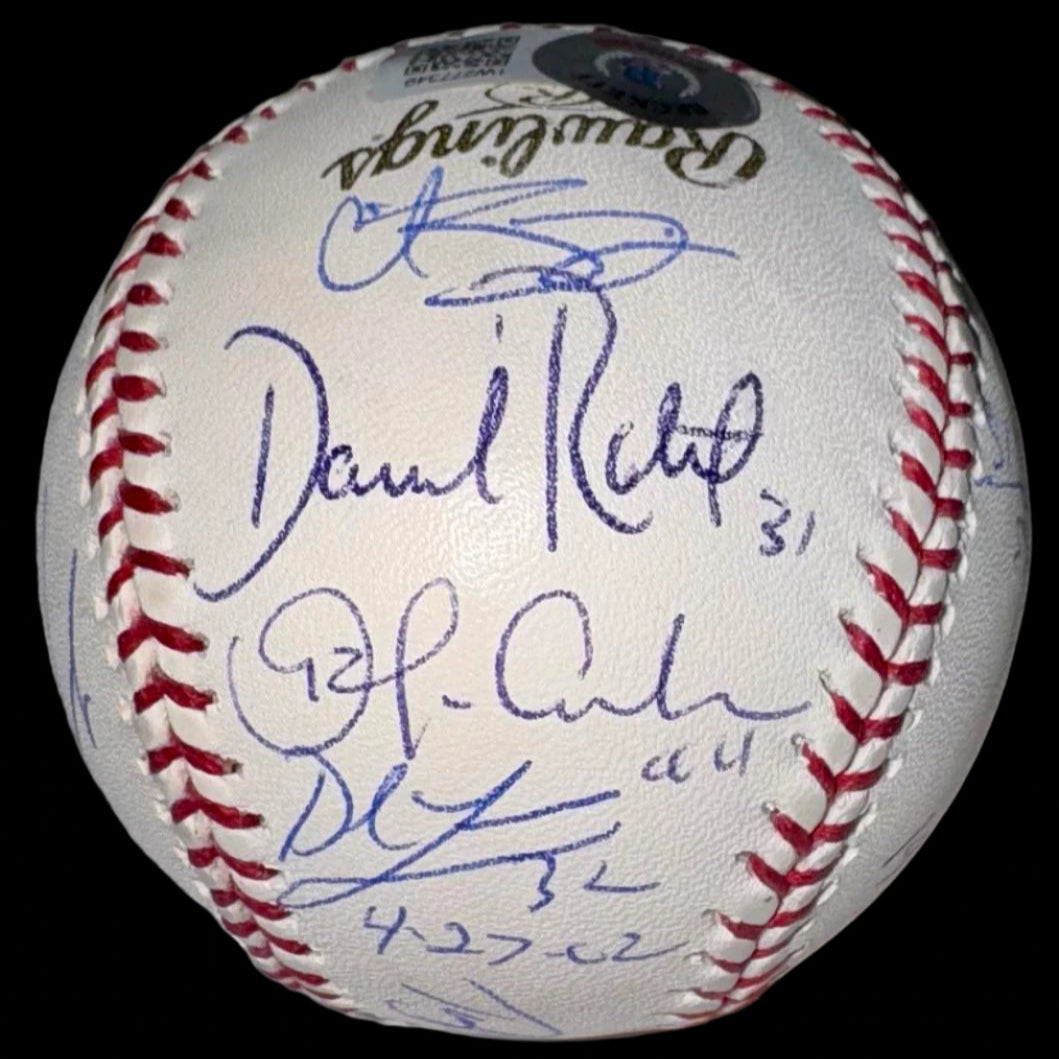 2004 World Series ROMLB Red Sox signed baseball signed by 19 - JSA, Sureshot and Beckett COA's