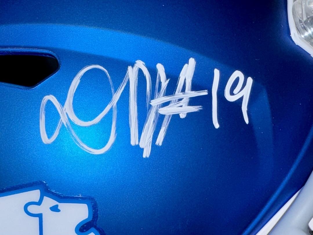 Donovan Peoples-Jones (Lions) signed full size replica helmet - Schwartz COA