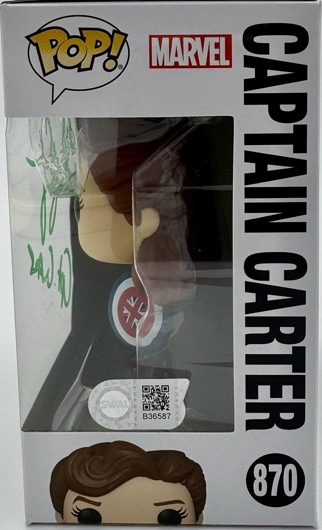 Hayley Atwell Signed Funko Pop #870 Captain Carter (WHAT IF...?) - SWAU COA