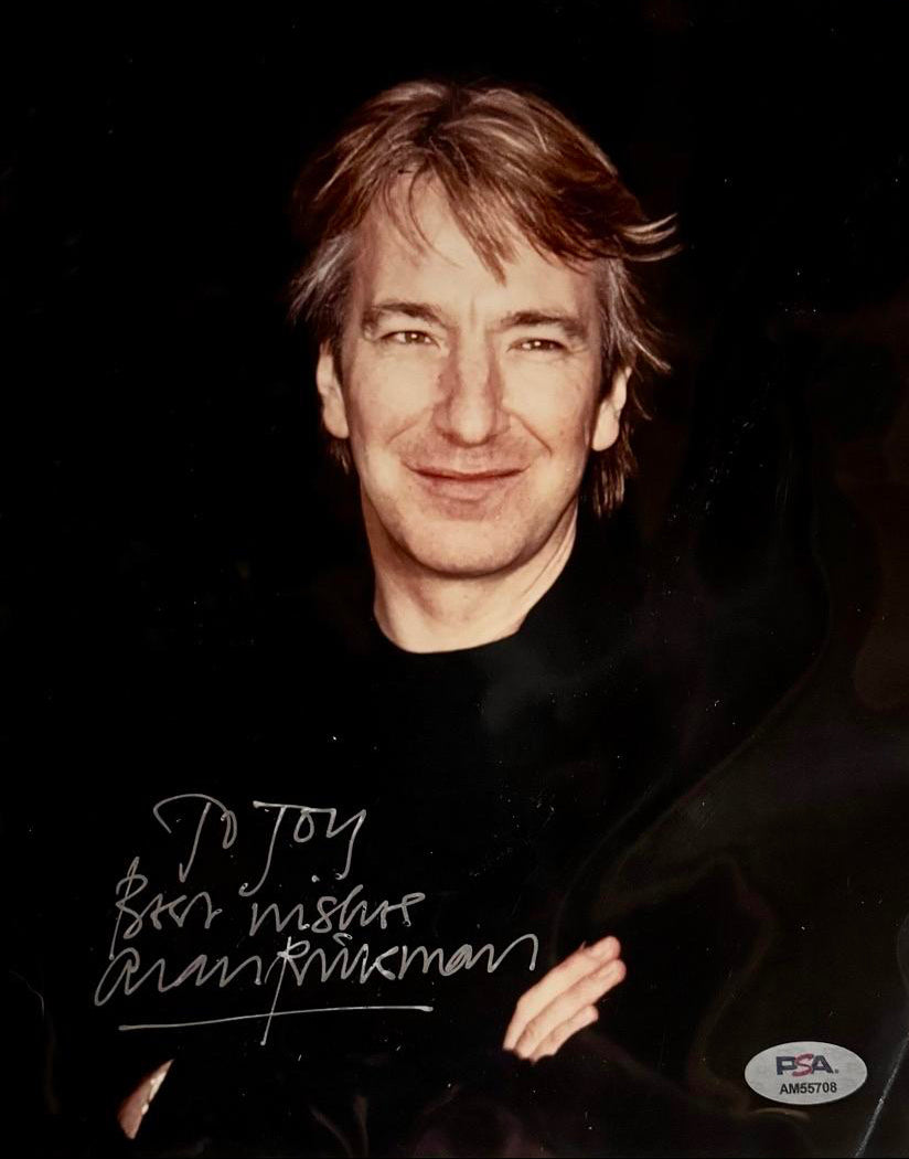 Alan Rickman Signed 8x10 (Harry Potter) - PSA COA