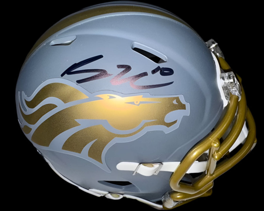 Bo Nix signed Broncos mini-helmet - Beckett