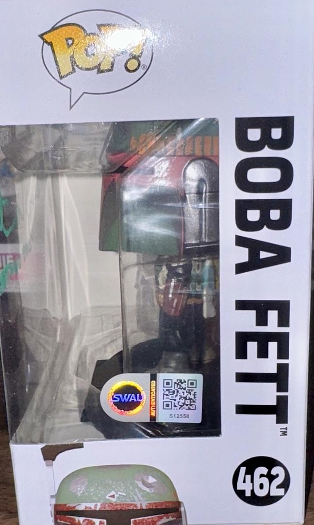 Temeura Morrison signed Star Wars Funko #462 "Boba Fett" - SWAU COA