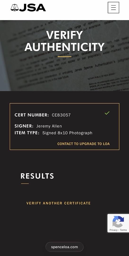 Jeremy Allen White signed 8x10 (Shameless) - JSA COA