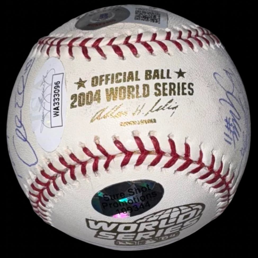 2004 World Series ROMLB Red Sox signed baseball signed by 19 - JSA, Sureshot and Beckett COA's