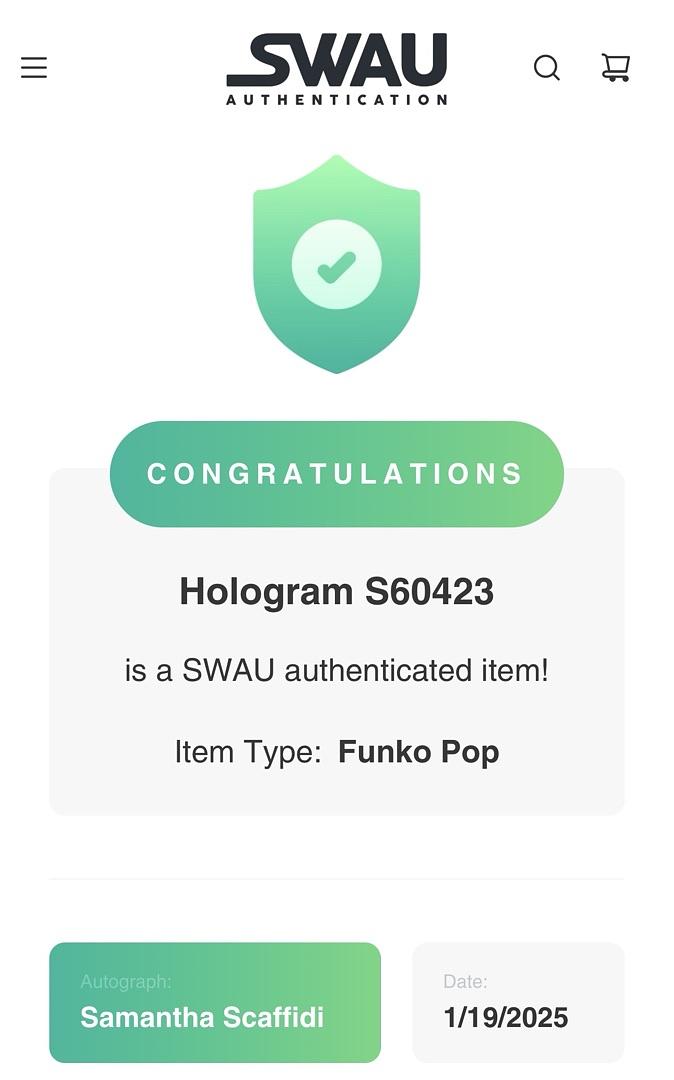 Samantha Scaffidi signed Funko #1590 "Art the Clown" - SWAU COA