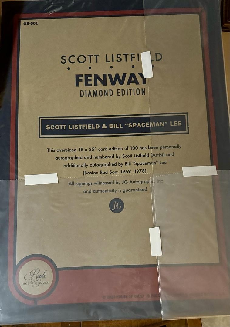 Bill Lee signed 18x25 Limited Edition (5/100) print Scott Listfield "Fenway" JG Authentics