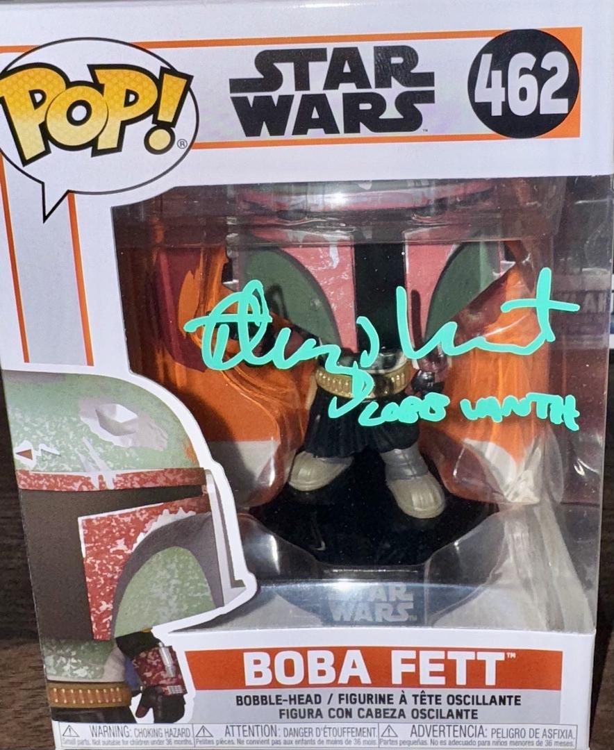 Temeura Morrison signed Star Wars Funko #462 "Boba Fett" - SWAU COA