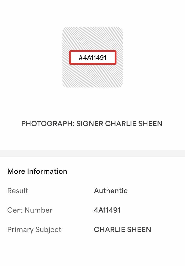 Charlie Sheen signed 11x14 (Ferris Bueller's Day Off) - PSA/DNA COA