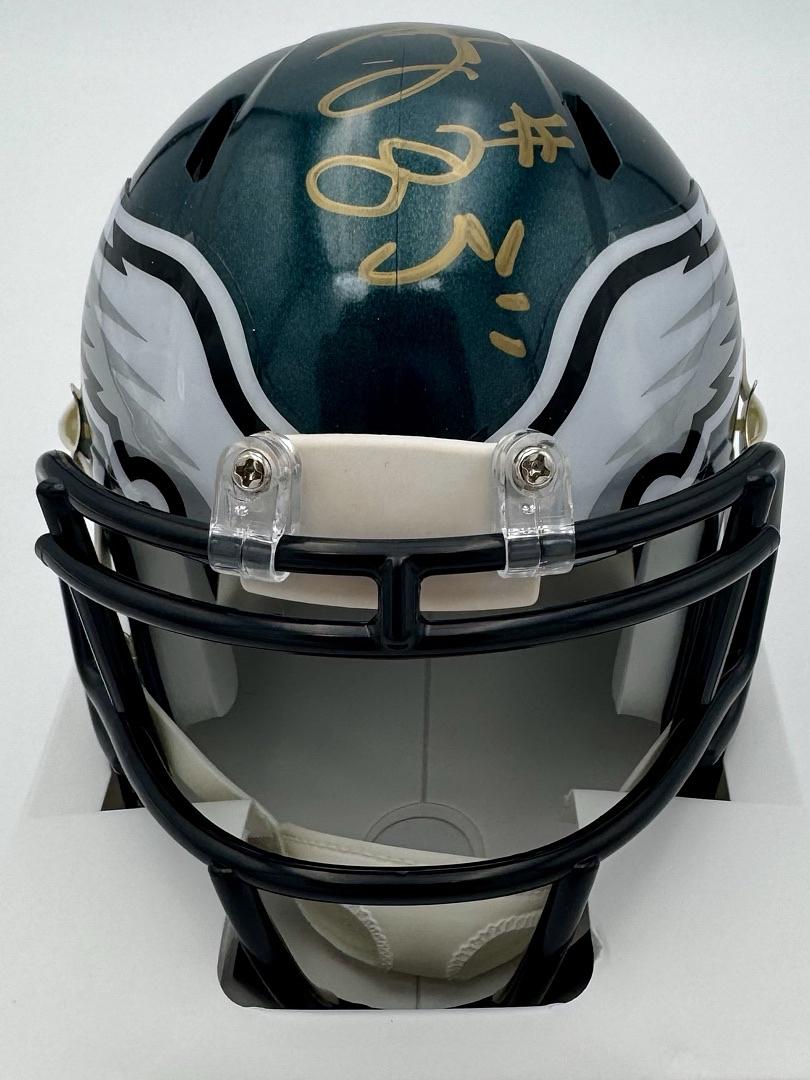 Mark Wahlberg signed Eagles mini-helmet (Invincible) - JSA COA