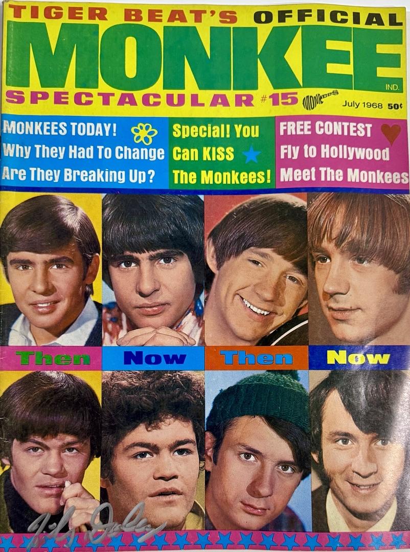 Mickey Dolenz (The Monkees) signed Tiger Beat magazine - JSA COA