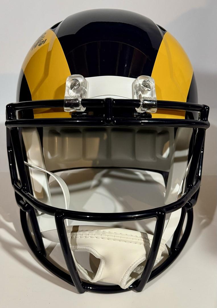 Jack Youngblood (Rams) full size replica helmet w/HOF inscription - Schwartz COA