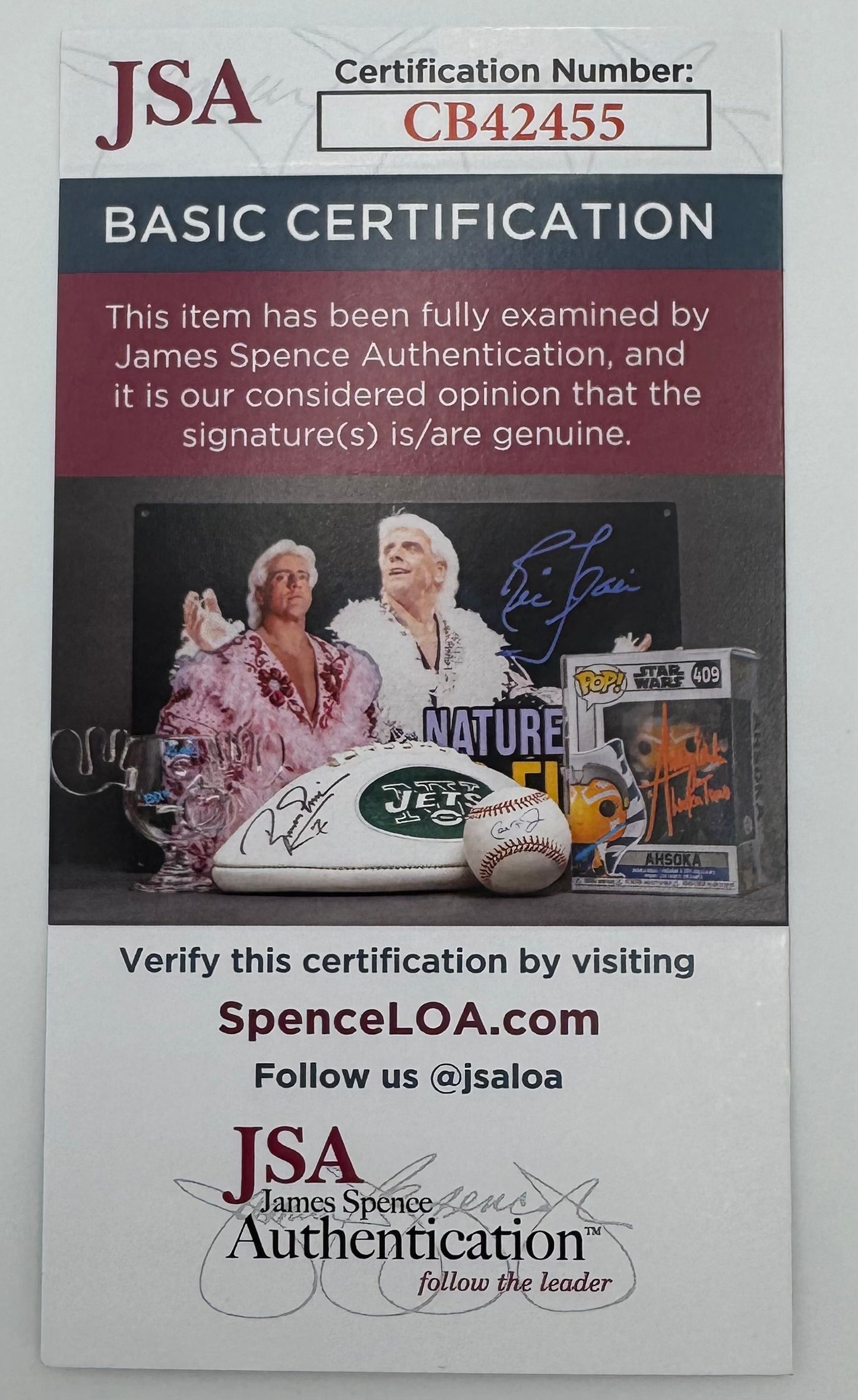 Hulk Hogan w/Andre the Giant signed Funko JSA COA