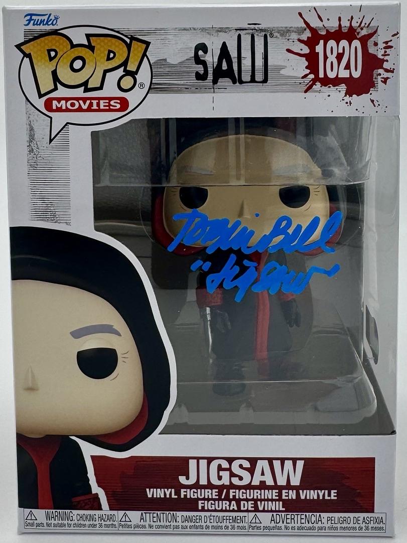 Tobin Bell "Jigsaw" signed Funko Pop #1820 (Saw) w/character name - JSA COA