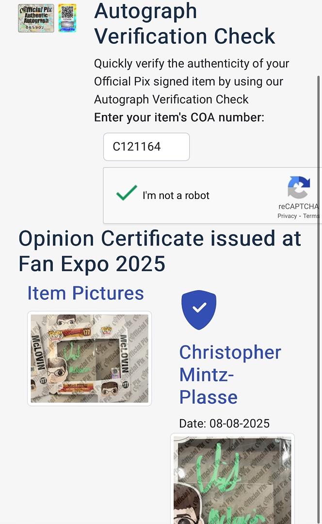 Christopher Mintz-Plasse signed Funko #177 "Superbad" w/McLovin inscription - Official Pix COA PENDING