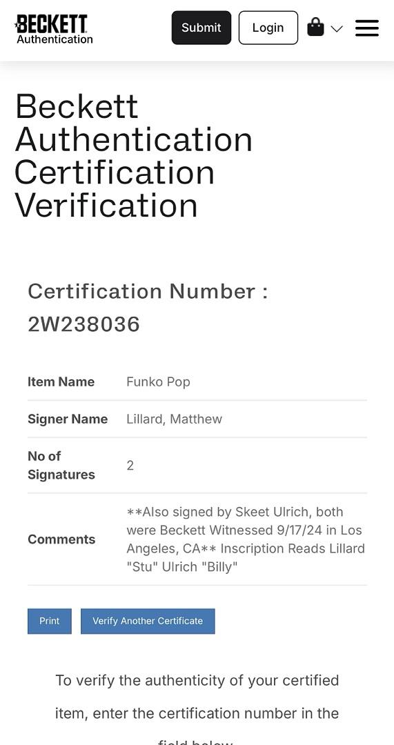 Matthew Lillard Skeet Ulrich signed "Ghost Face" Funko #1607 (Scream) - Beckett