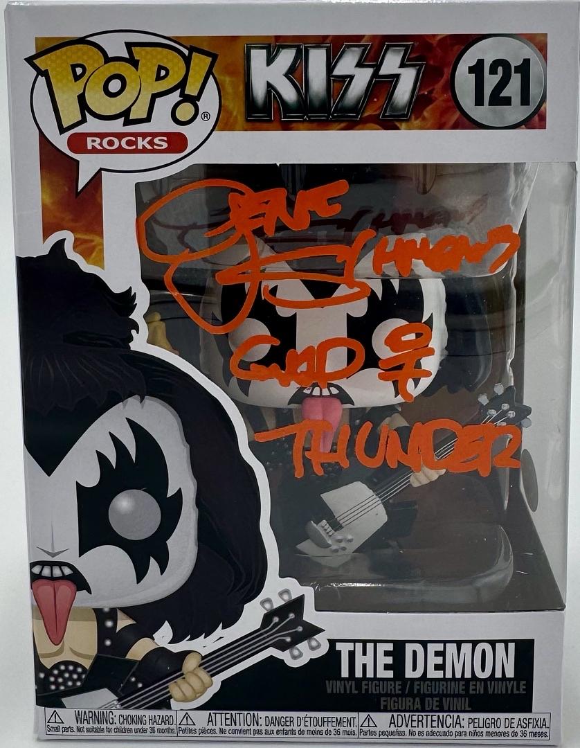 Gene Simmons (KISS) signed Funko Pop #121 w/inscription - JSA COA