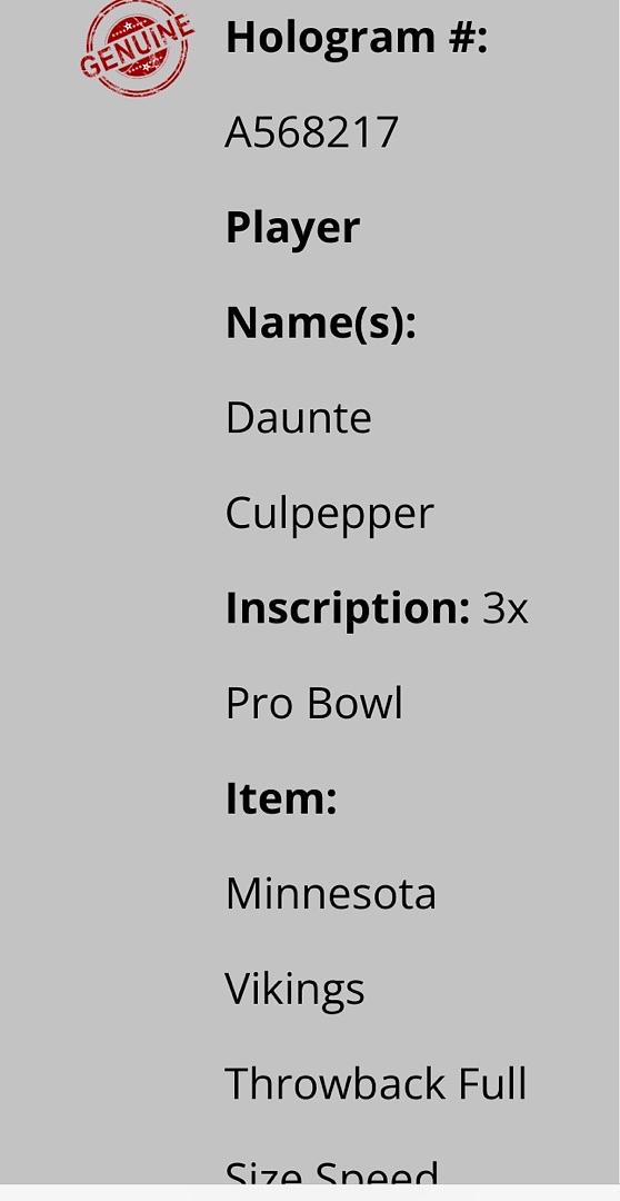 Daunte Culpepper signed full size replica throwback helmet w/3x Pro Bowl inscription - Schwartz COA