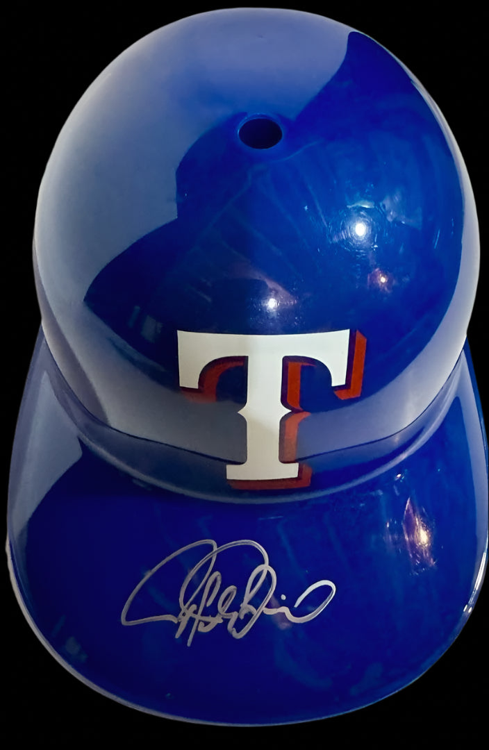 Rafael Palmero (Rangers) signed replica batting helmet - Schwartz COA
