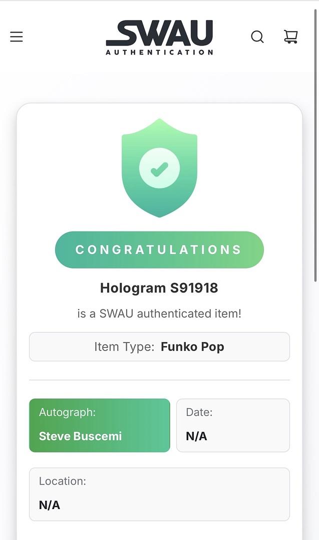 Steve Buscemi signed "Danny McGrath" Funko # 898 (Billy Madison) - SWAU COA