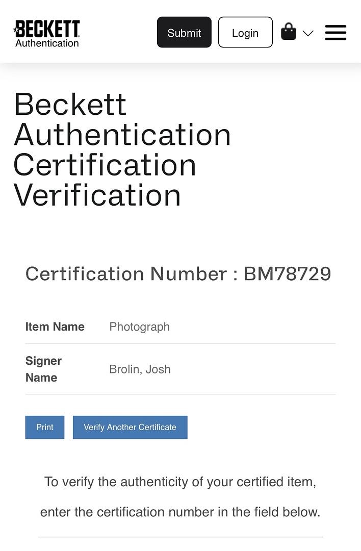 Josh Brolin Signed 11x14 Photo (Dune) - Beckett COA