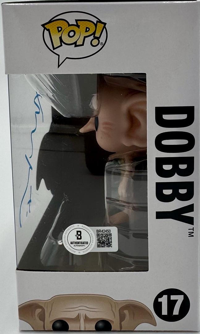 Toby Jones Signed Funko Pop #17 Dobby (Harry Potter) - Beckett COA