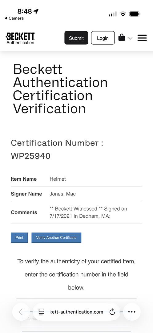 Mac Jones full sized authentic on-field Lunar Patriots helmet - Beckett COA