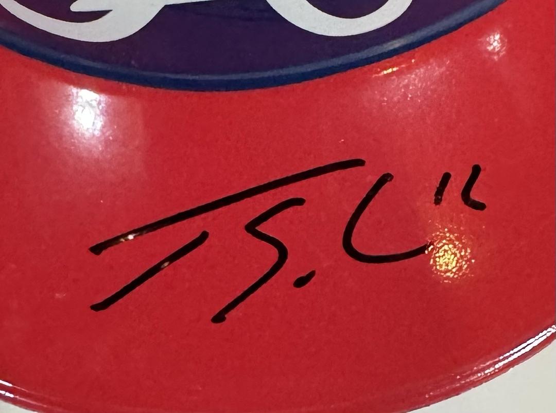 Jorge Soles (Braves) signed replica batting helmet - Schwartz COA