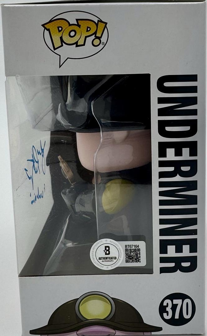 John Ratzenberger signed "Underminer" Funko #370 w/character name (Incredibles) - Beckett COA