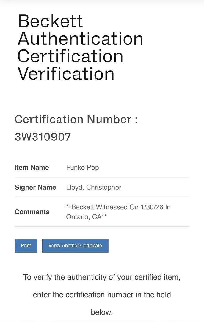 Christopher Lloyd Signed Funko Pop #50 "Dr. Emmett Brown" (Back To The Future) - Beckett