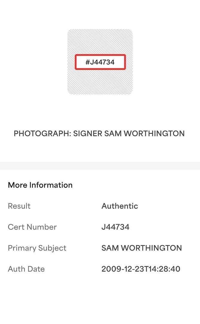 Sam Worthington signed 8x10 (Clash of the Titans) - PSA/SWAU COA