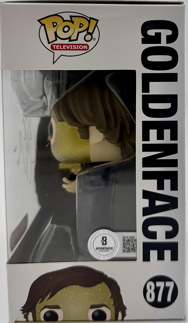 John Krasinski Signed Funko Pop #877 Goldenface Jim "Threat Level Midnight" (The Office) - Beckett COA