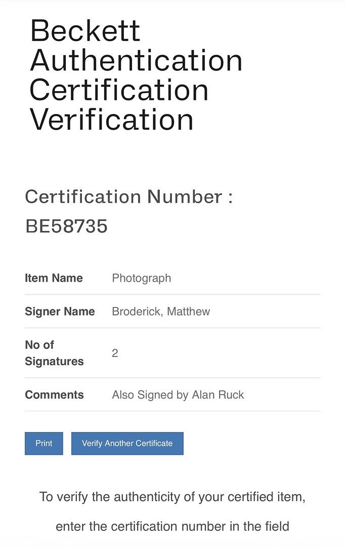 Matthew Broderick & Alan Ruck signed 11x14 (Ferris Bueller's Day Off) - Beckett COA