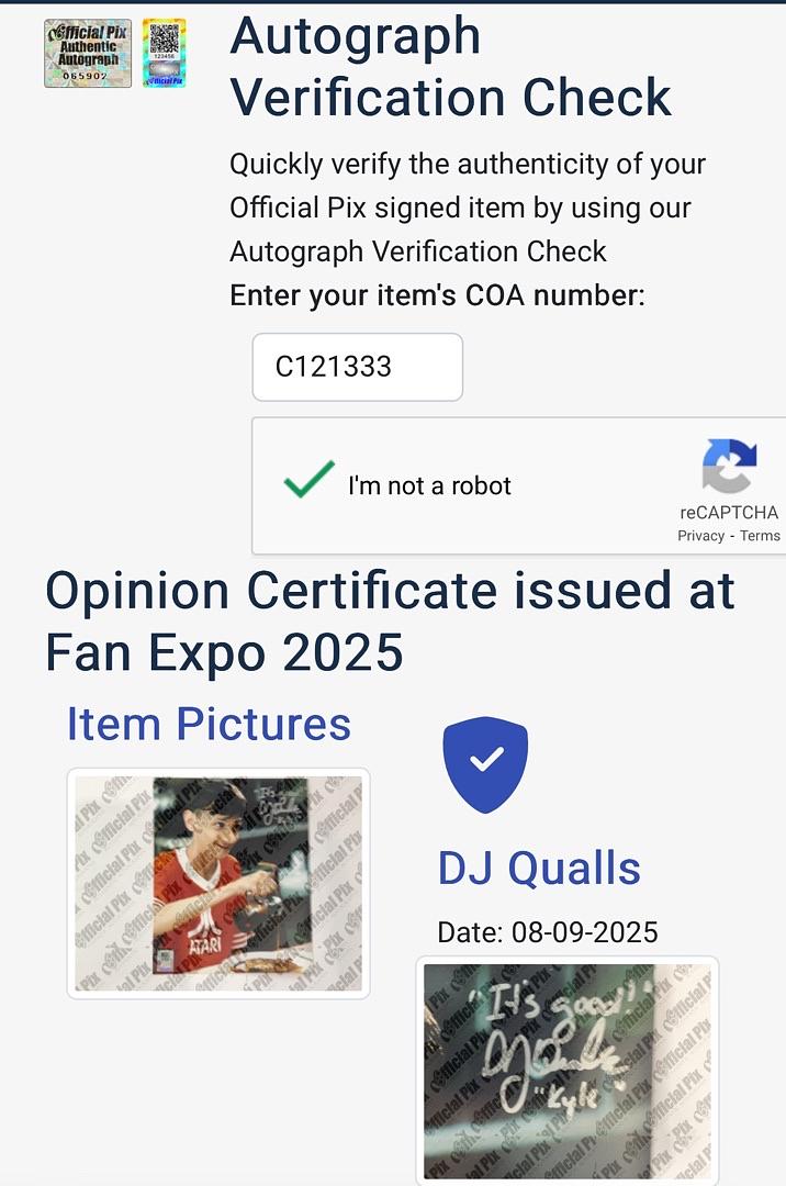 DJ Qualls signed 8x10 w/character name and quote Official Pix