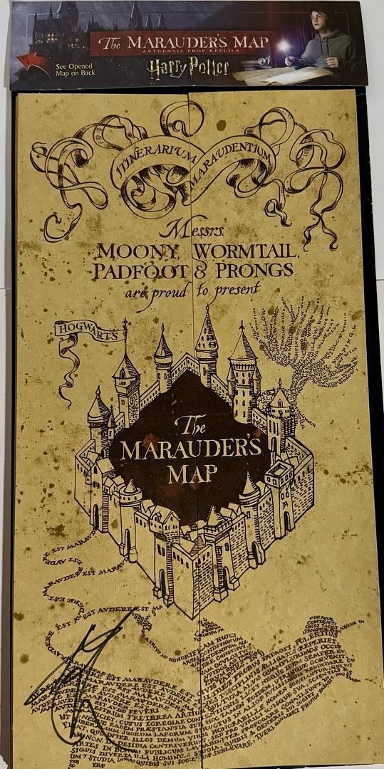 Daniel Radcliffe Signed Marauders Map (Harry Potter) - Beckett COA