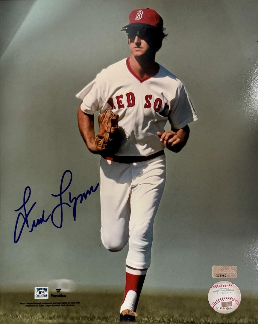 Fred Lynn Signed 8x10 Photo New England Picture