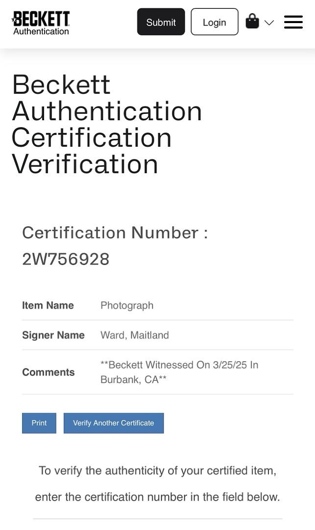 Maitland Ward Signed Sexy 8x10 Photo - Beckett COA