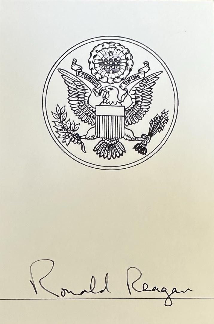 Ronald Reagan Autographed An American Life Book Signed Copy Reagan Library