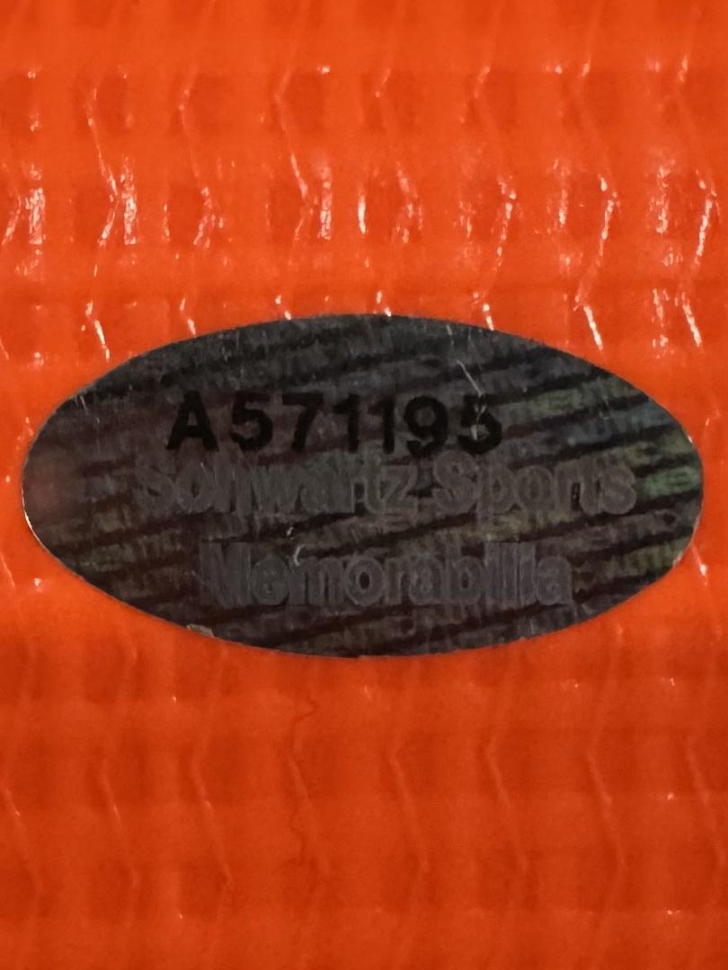 Chris Carter signed end zone pylon - Schwartz COA