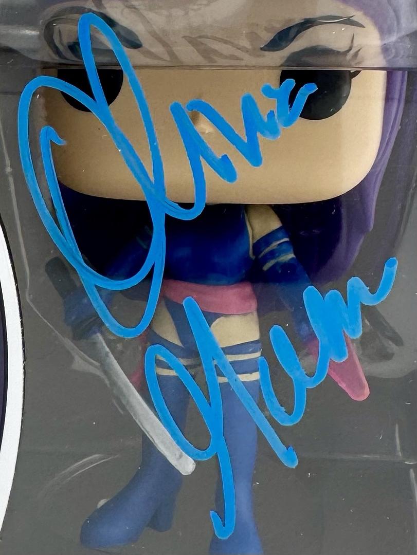 Olivia Munn Signed Funko Pop #180 Psylocke X-Men - Beckett COA