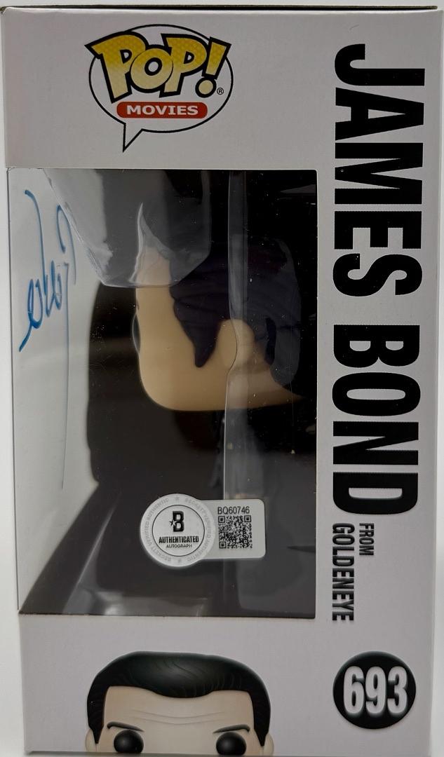 Pierce Brosnan Signed Funko Pop #693 "James Bond" (007) - Beckett COA
