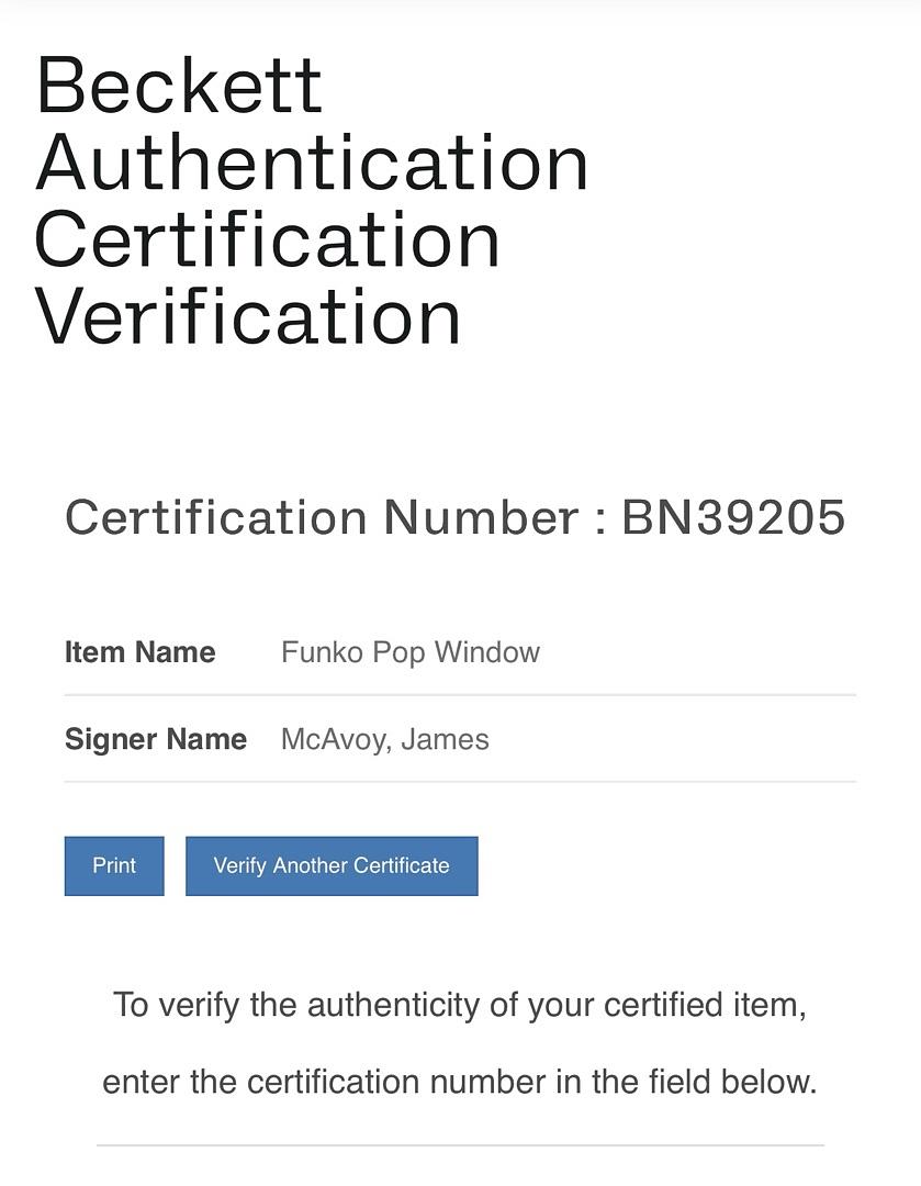 Michael Fassbender Signed Funko Pop #641 "Professor X" - Beckett COA