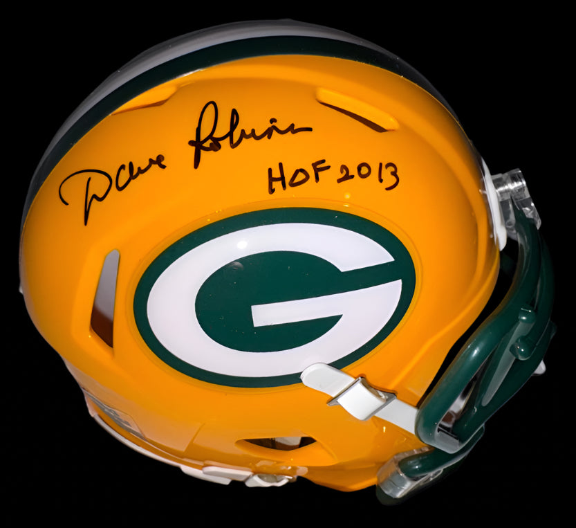 Dave Robinson (Packers) signed mini-helmet w/HOF inscription - Schwartz COA