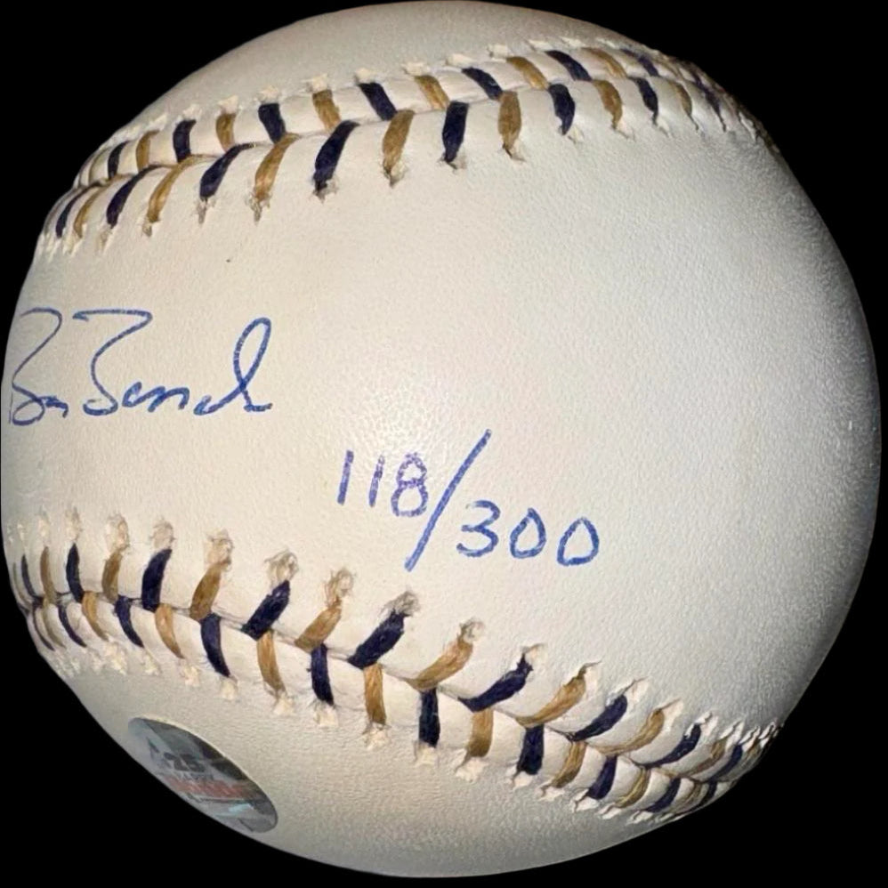 Barry Bonds autographed baseball - Barry Bonds Certification - limited edition 118/300