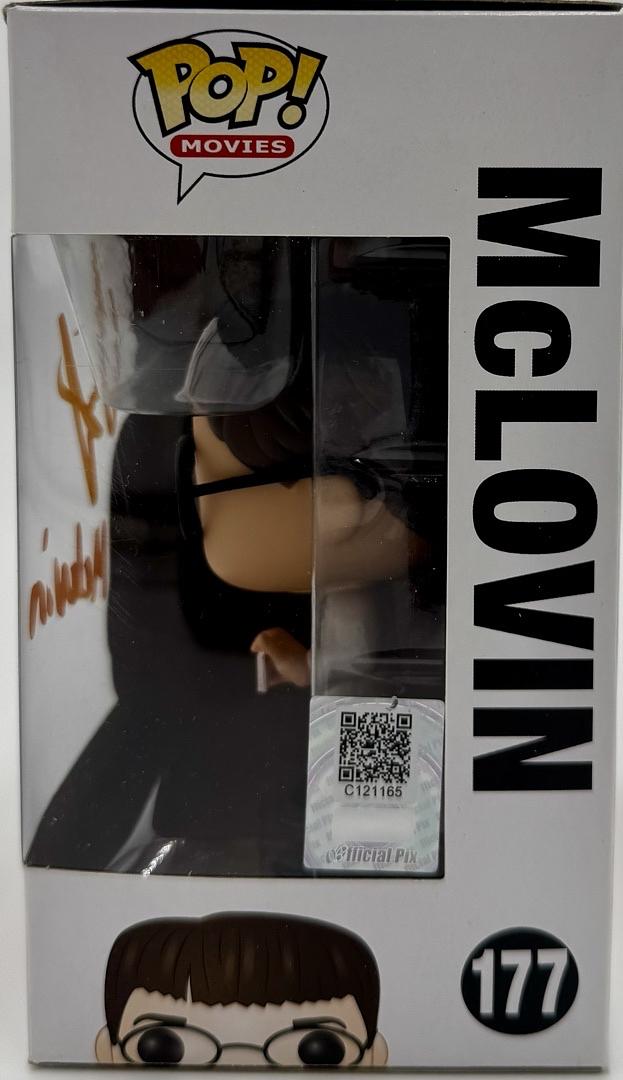 Christopher Mintz-Plasse signed Funko #177 "Superbad" w/McLovin inscription - Official Pix COA