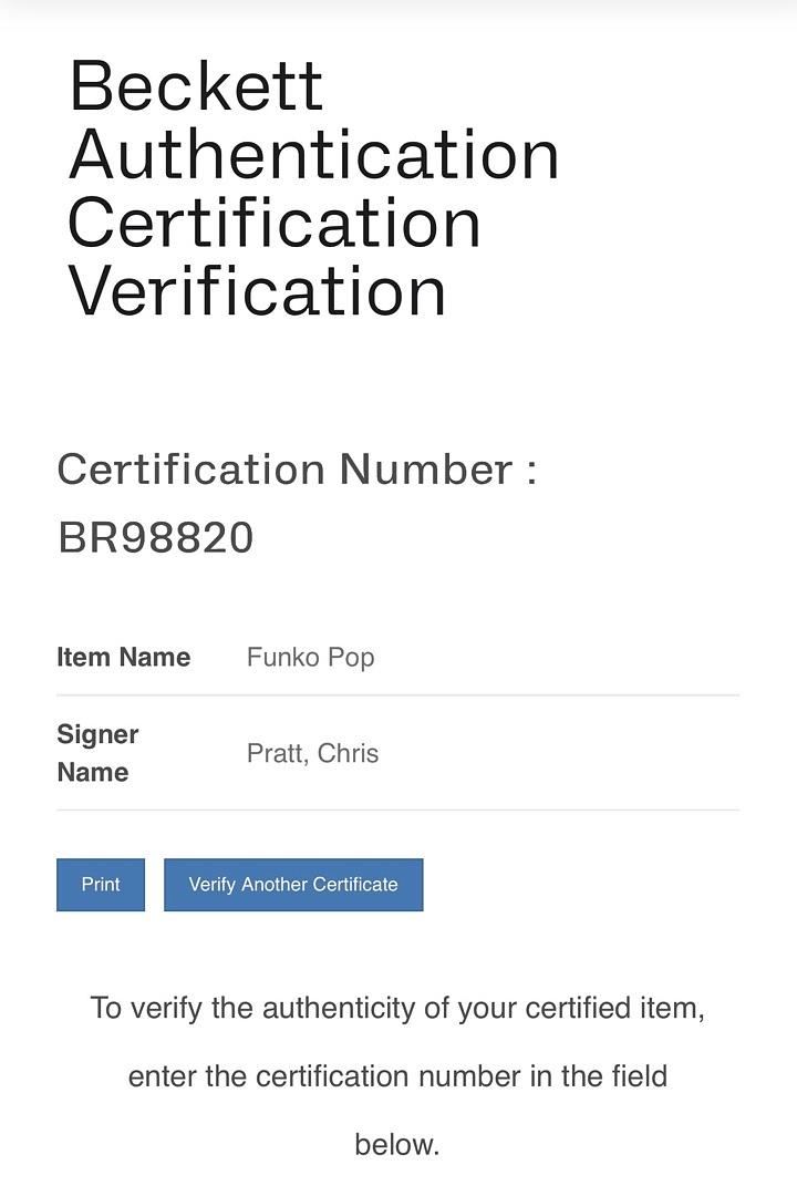 Chris Pratt Signed "Andy" Funko #1413 (Parks & Recreation) - Beckett COA