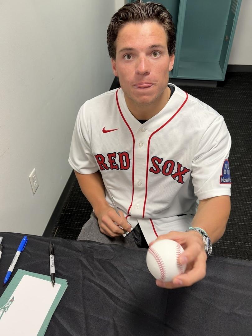 Nate Eaton signed baseball (Red Sox) - JSA COA