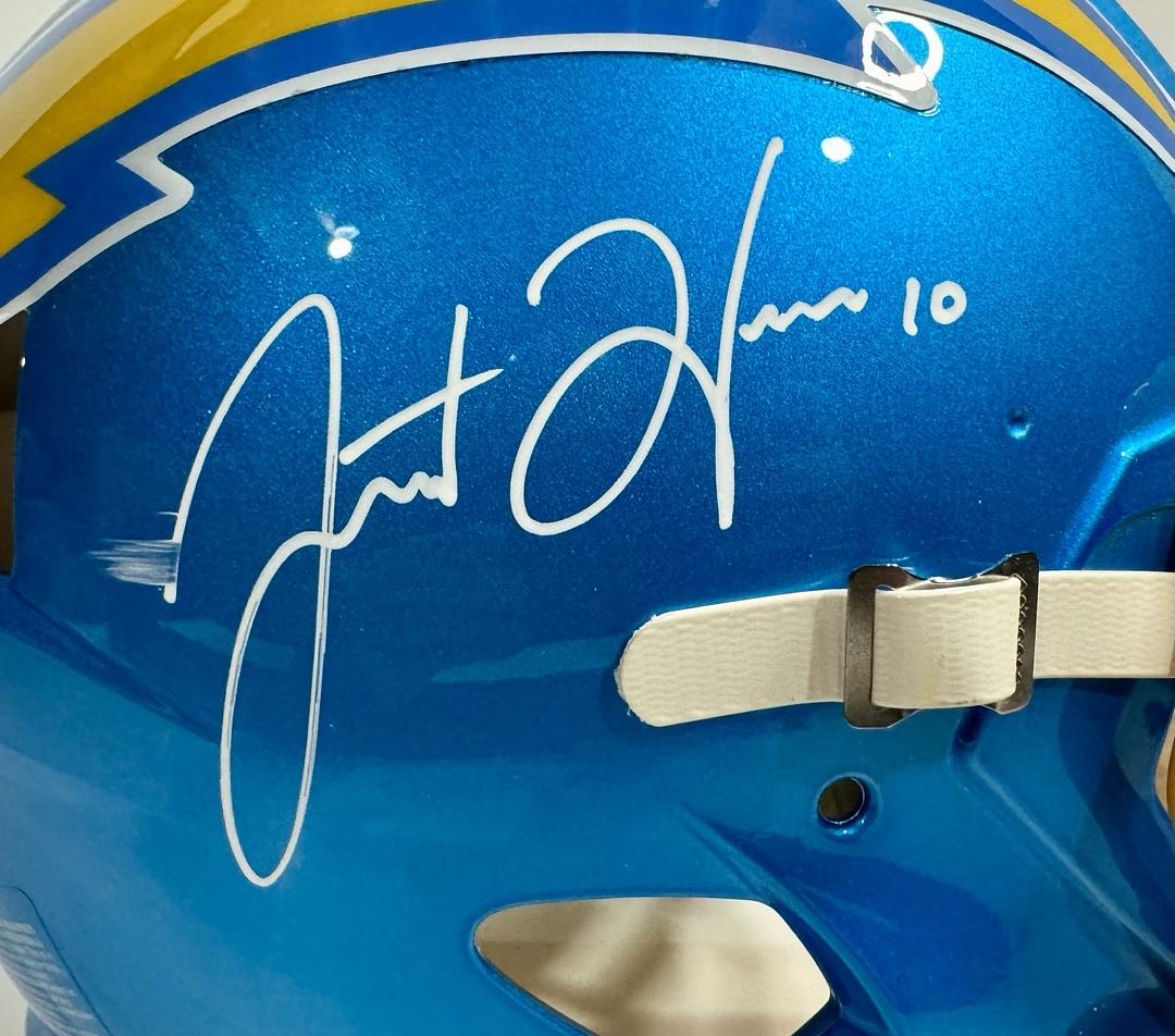 Justin Hebert (Chargers) Full Size Authentic Helmet - Fanatics COA