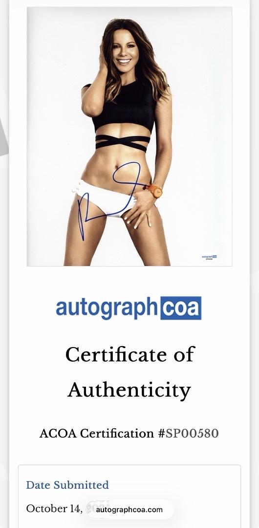 Kate Beckinsale sexy signed 11x14 - ACOA COA