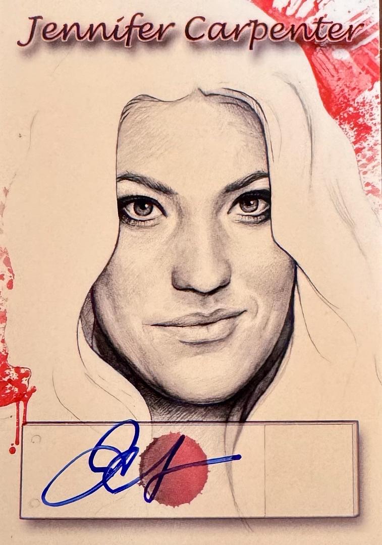 Jennifer Carpenter signed limited edition (/100) Dexter Card - Zobie COA